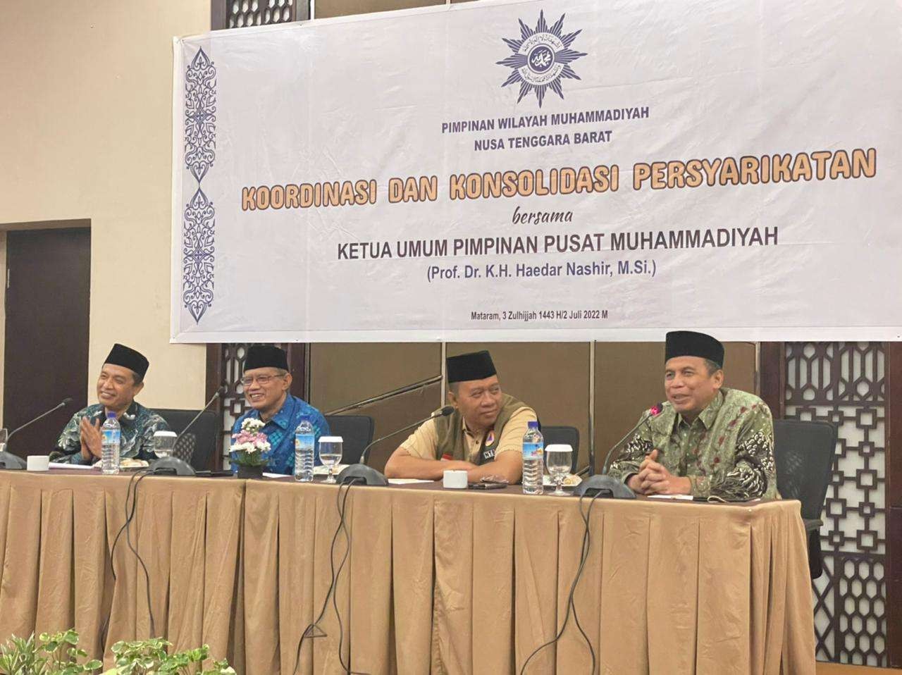 Haedar Nashir dalam forum Koordinasi dan Konsolidasi Persyarikatan Pimpinan Wilayah Muhammadiyah (PWM) Nusa Tenggara Barat, Sabtu 2 Juli 2022. (Foto: Istimewa)