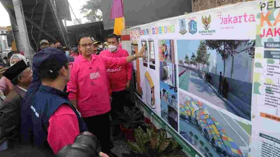 Gubernur DKI Jakarta Anies Baswedan kembali membangun Pasar Gembrong Jatinegara Jakarta Timur. (Foto: Istimewa)