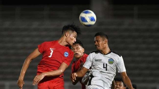 Timor Leste kalahkan Singapura 1-0 di pertandingan Grup B Piala AFFU-19. (Foto: Ant)