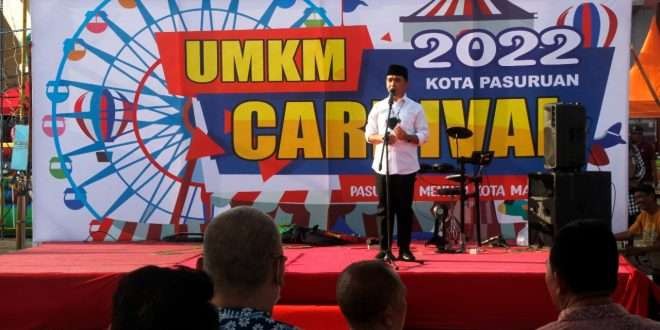 Wakil Walikota Pasuruan membuka UMKM Carnival. (Foto: Istimewa)