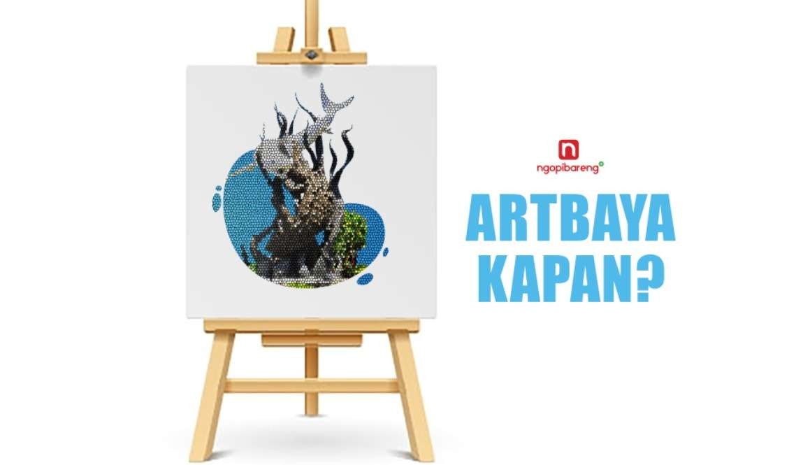 Ilustrasi kapan ArtBaya alias ArtSurabaya bisa lahir untuk mewadahi dunia kreatifnya?. (Grafis: Fa Vidhi/Ngopibareng.id)
