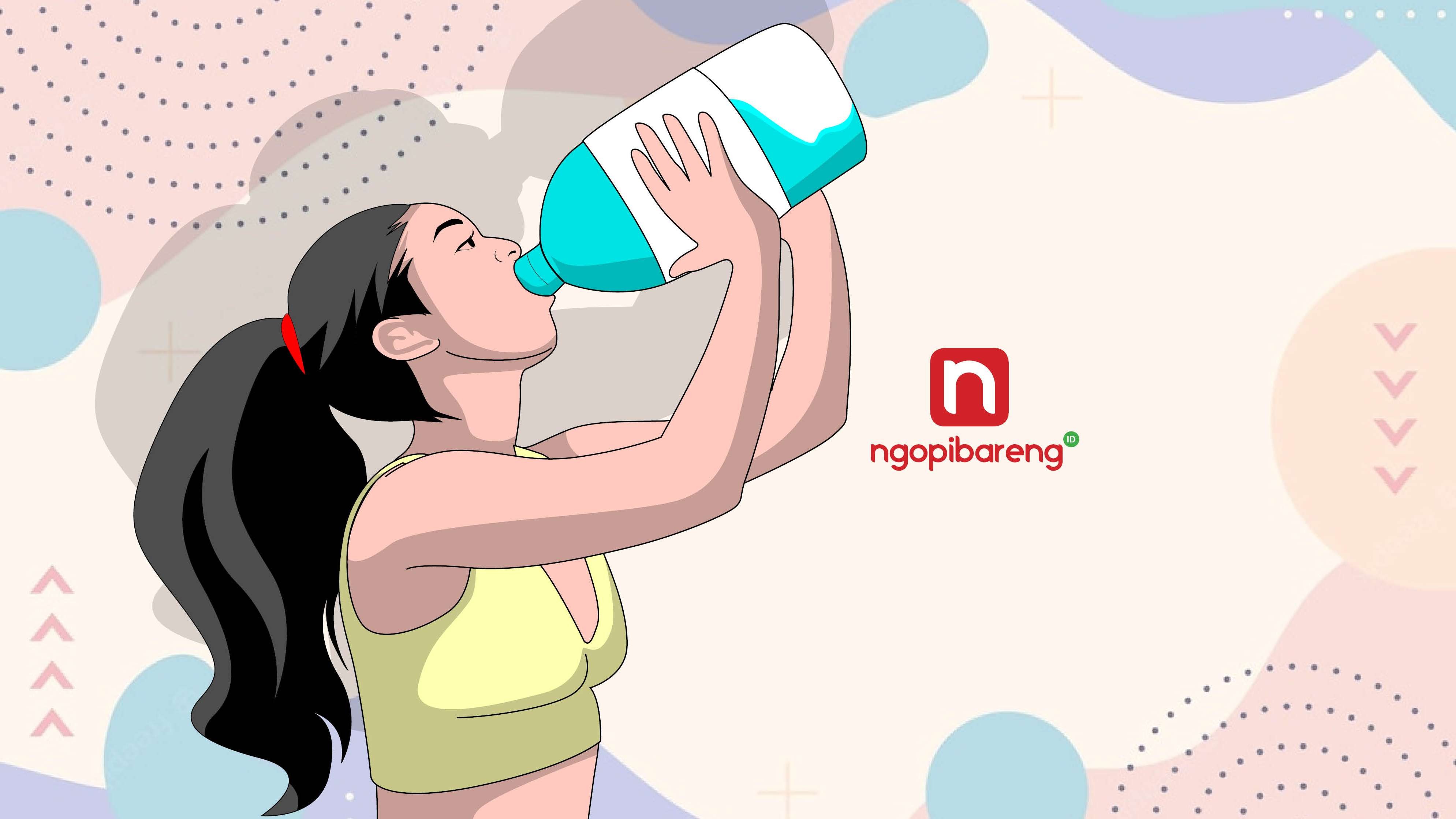 Ketahui waktu terbaik untuk minum agar tubuh tidak dehidrasi. (Ilustrasi: Fa-Vidhi/Ngopibareng.id)
