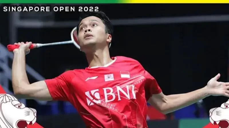 Anthony Ginting lolos ke final Singapura Open 2022 usai kalahkan wakil tuan rumah. (Foto: PBSI)