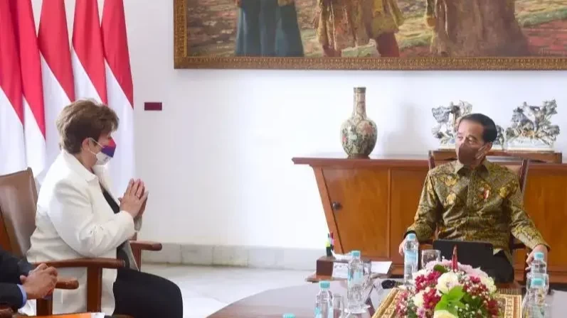 Presiden Jokowi menerima kunjungan Managing Director IMF. (Foto: Setpres)