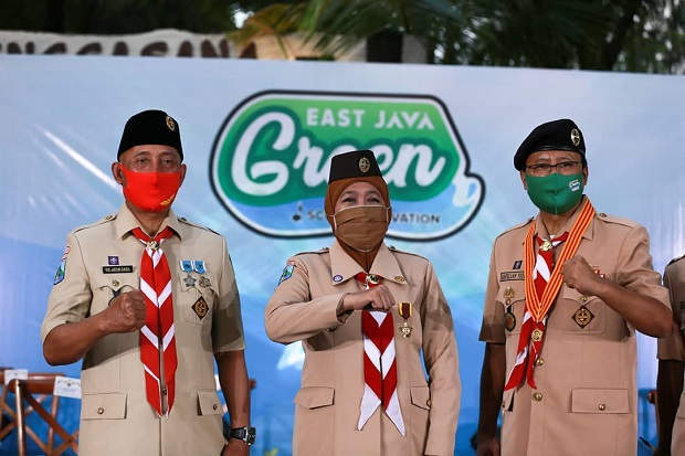Ketua Kwartir Daerah Gerakan Pramuka Jawa Timur, Arum Sabil menegaskan, anggota Pramuka harus senantiasa menjaga marwah Gerakan Pramuka. (Foto: Istimewa)