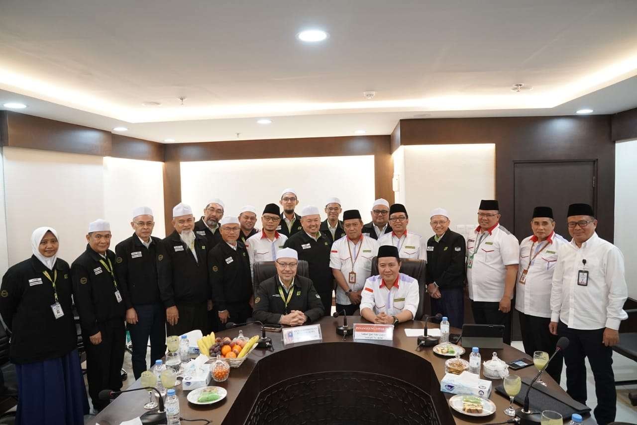 Misi Haji Indonesia hari ini menerima kedatangan Tim Tabung Haji Malaysia yang diketuai Dato' Sri Syed Saleh Syed Abduk Rahman. (Foto: Istimewa)
