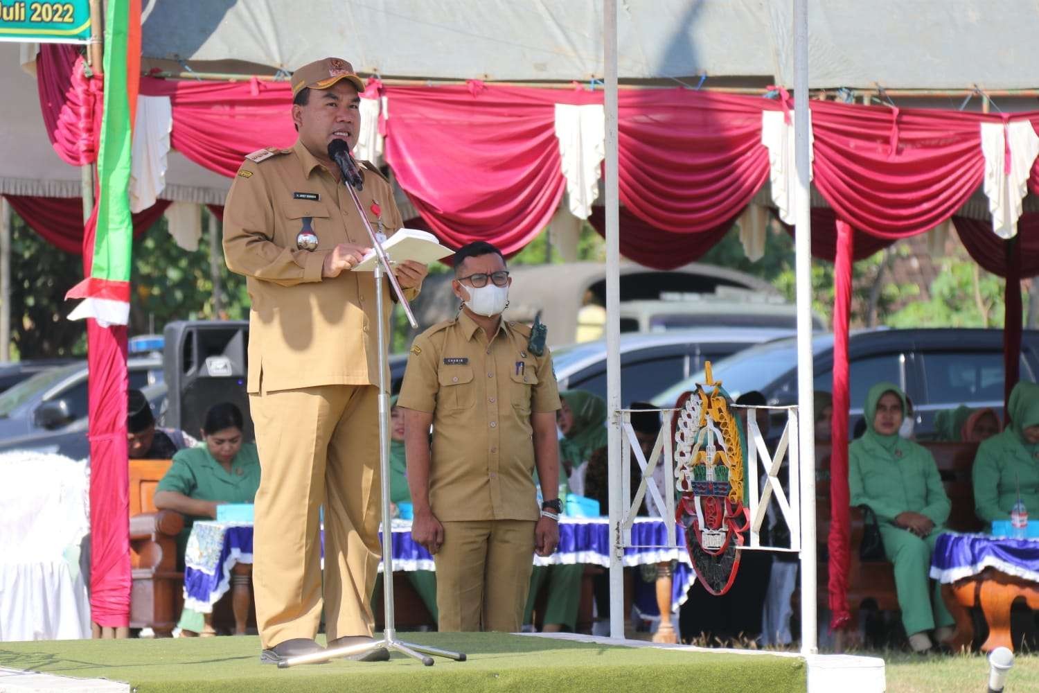 Bupati Blora Arief Rohman pimpin upacara pembukaan TNI Manuggal Membangun Desa (TMMD) Sengkuyung tahap II Tahun Anggaran 2022. (Foto: istimewa)