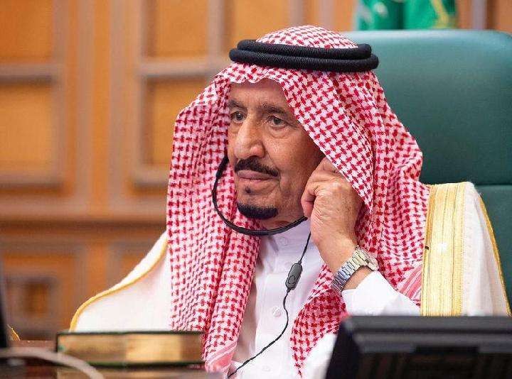 Raja Arab Saudi Salman bin Abdulaziz. Arab Saudi Desak Masyarakat Internasional Respons Serangan Israel ke Gaza. (Foto: Saudi Press Agency via AP)