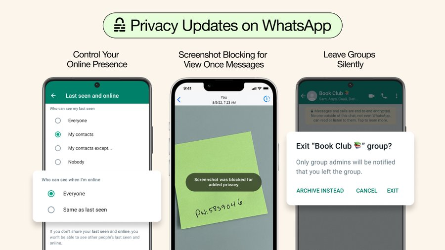 Whatsapp viral di Twitter. Ada 3 fitur privasi baru yang akan diluncurkan di bulan ini. Di antaranya menyembunyikan status online. (Foto: Twitter)