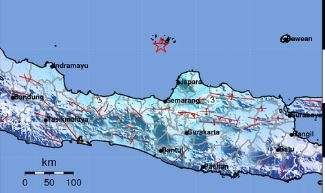 Gempa guncang laut Jawa yang dirasakan kuat di Jepara dan Karimun Jawa. (Foto: BMKG)