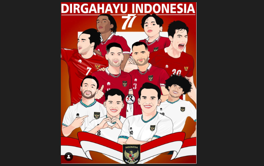 Skuad Timnas Indonesia U-16 diundang Presiden Jokowi untuk mengikuti upacara HUT ke-77 Kemerdekaan Indonesia, Rabu 17 Agustus 2022. (Ilustrasi: Instagram @pssi)