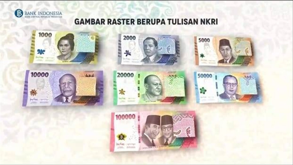 Uang kertas baru emisi tahun 2022. (Foto: YouTube Bank Indonesia)