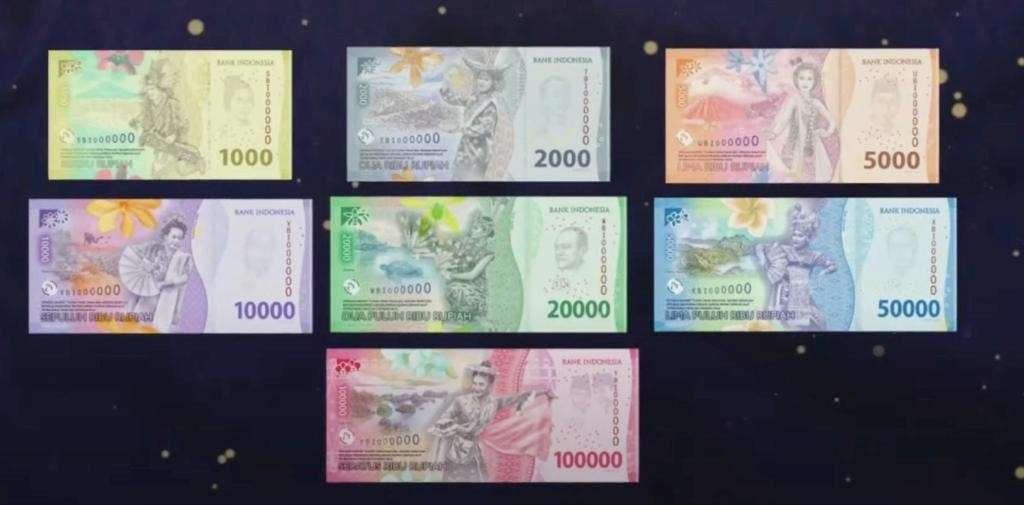 Uang kertas baru emisi tahun 2022, yang diluncurkan Bank Indonesia pada Kamis, 18 Agustus 2022. (Foto: YouTube Bank Indonesia)