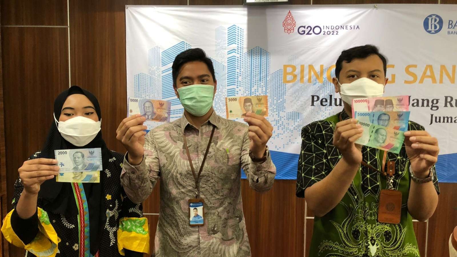 Tampilan uang rupiah kertas baru yang bakal segera beredar di wilayah Kantor Perwakilan BI Malang (Foto: Lalu Theo/ngopibareng.id)