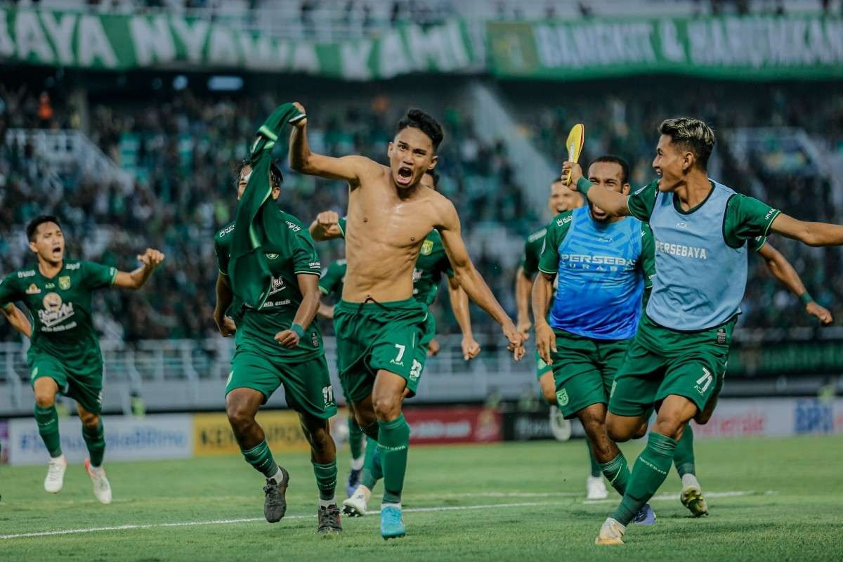 Marselino Ferdinan mencetak gol tunggal kemenangan Persebaya atas PSIS Semarang. (Foto: Persebaya.id)