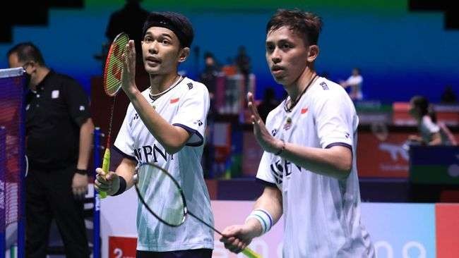 Satu-satunya ganda putra Indonesia Fajar/Rian gagal melaju ke semifinal Japan Open 2022. (Foto: Twitter @INABadminton)