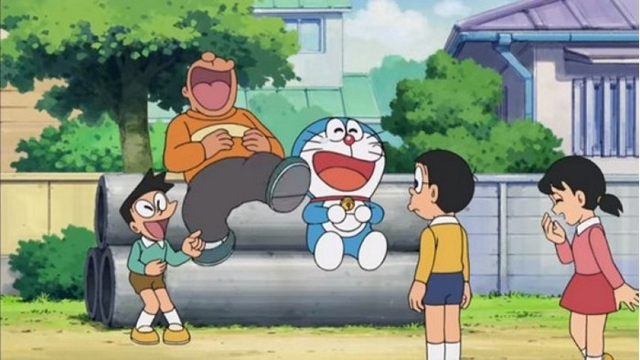 Kementerian PUPR membahas asal usul pipa beton yang biasa jadi tempat nongkrong Doraemon cs. (Foto: Fujiko F. Fujio)