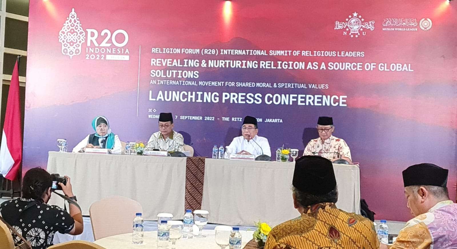 PBNU saat menggelar konferensi Pers di Ritz Carlton Mega Kuningan, Jakarta, Rabu 7 September 2022 siang. (Foto: kesekjenan pbnu)