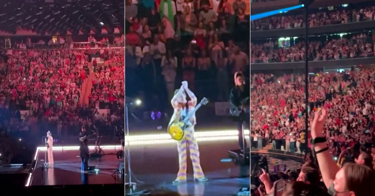 Musisi Harry Styles tribute Ratu Elizbeth II di sela konsernya di Amerika Serikat. (Foto: Instagram)