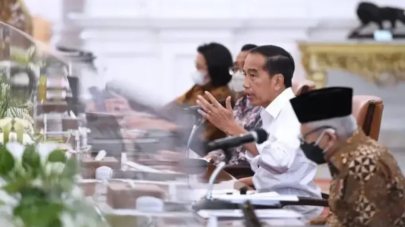 Presiden Jokowi pimpin rapat terbatas terkait imigrasi. (Foto: Ant)