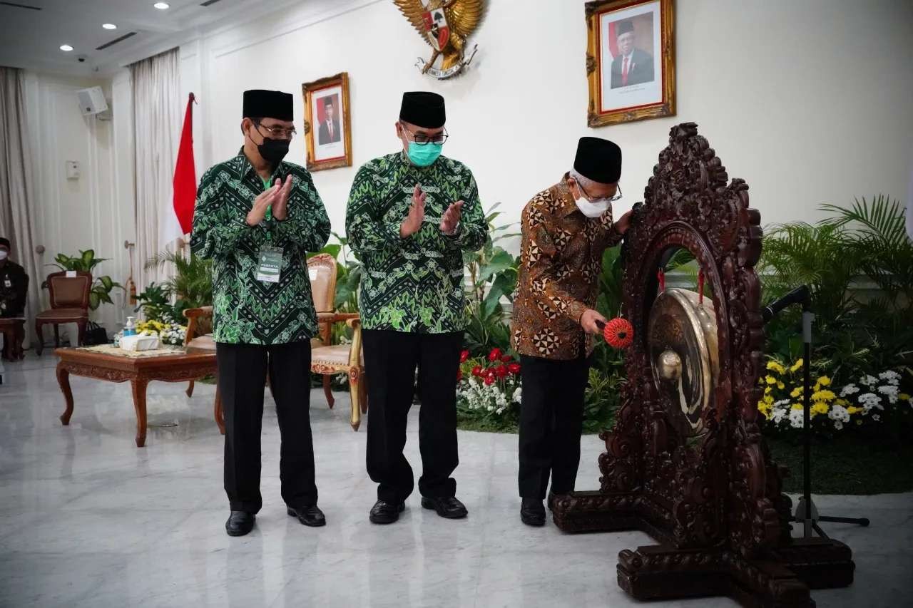 Wakil Presiden KH Ma'ruf Amin saat acara Pembukaan Muktamar ke-20 Al-Ittihadiyah bersama di Jakarta. (Foto: Setwapres RI)