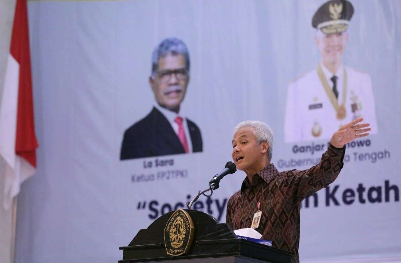 Gubernur Jawa Tengah Ganjar Pranowo mendorong perguruan tinggi dan sektor lainnya terkait over fishing di wilayah pesisir dan kelautan. (Foto: istimewa)