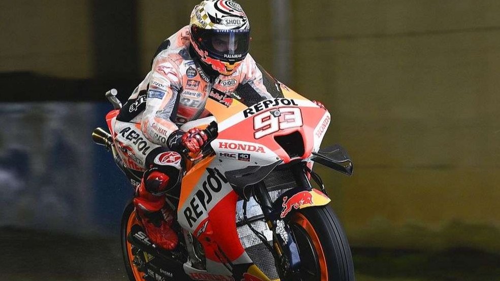 Marc Marquez (Repsol Honda Team) comeback dan berhasil menorehkan waktu tercepat dalam sesi FP2 MotoGP Jepang, Jumat 23 September.