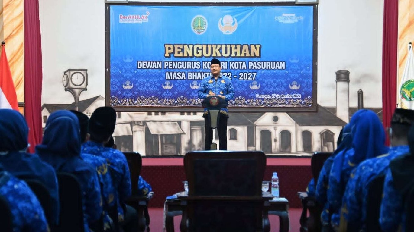 Pengukuhan Pengurus Korpri Kota Pasuruan di Gradika, Selasa 27 September 2022. (Foto: Humas Pemkot Pasuruan)