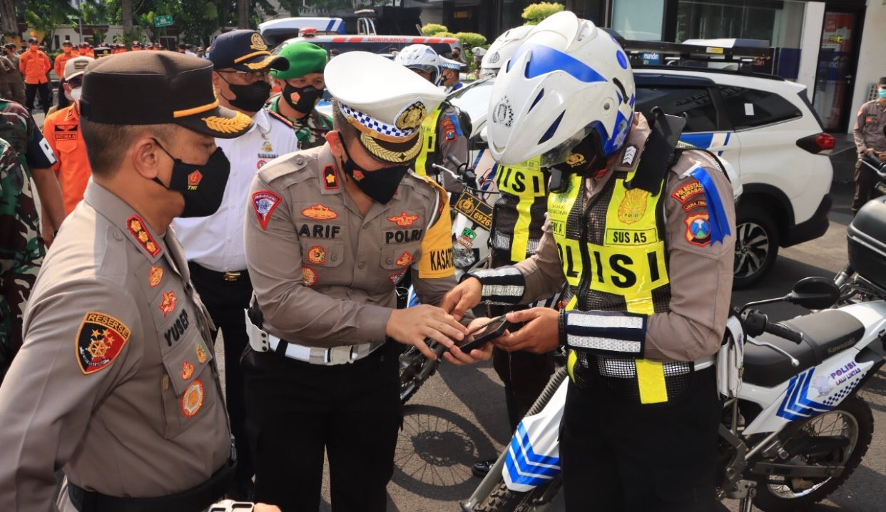 Gelar Operasi Zebra, 3.478 polisi di Jatim diterjunkan. (Foto: Polrestabes Surabaya)
