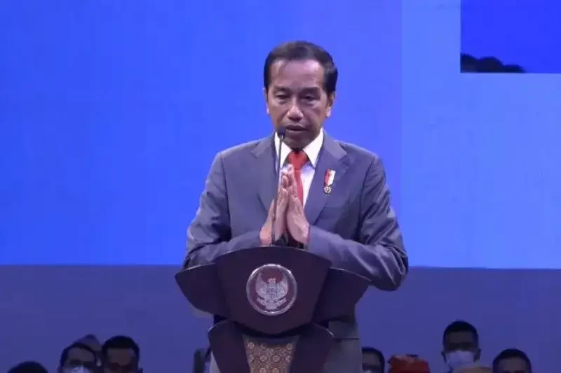 Presiden Jokowi membuka Konferensi Ekonomi Kreatif Dunia di Bali. (Foto: Setpres)