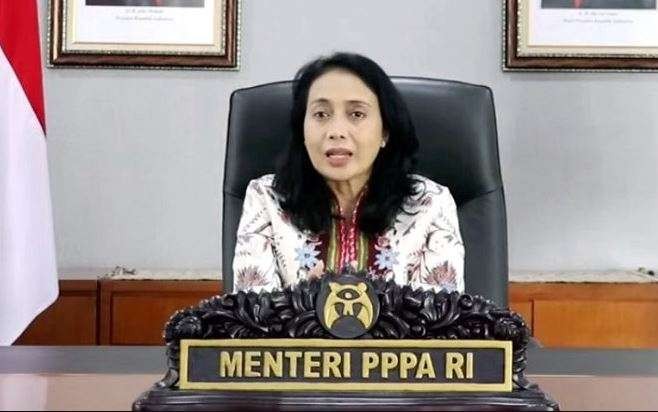 Menteri Pemberdayaan Perempuan dan Perlindungan Anak (PPPA) Bintang Puspayoga imbau korban KDRT lapor. (Foto: Dokumentasi Kemen PPPA)