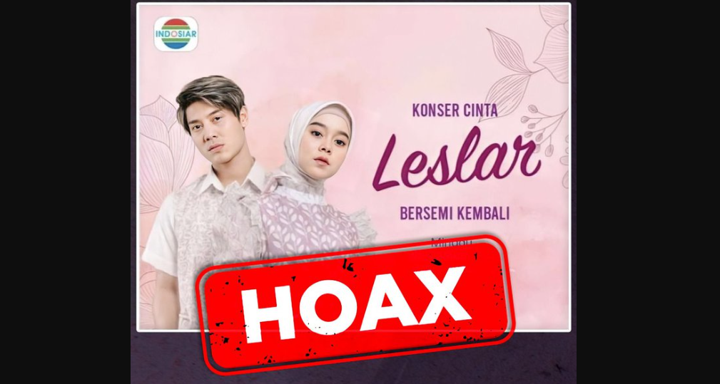 Poster konser Cinta Leslar Bersemi Kembali, yang menyertakan logo Indosiar hoax. (Foto: Twitter Indosiar)