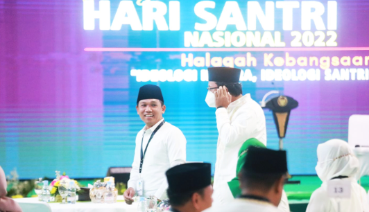 Bupati Lumajang Thoriqul Haq merayakan Hari Santri Nasional 2022 di Jakarta. (Foto: Kominfo Lumajang)