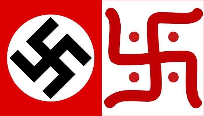 Swastika, antara lambang NAZI Jerman dan swastika lambang keberntungan dalam agama Hindu. (Foto: dok/Ngopibareng.id)