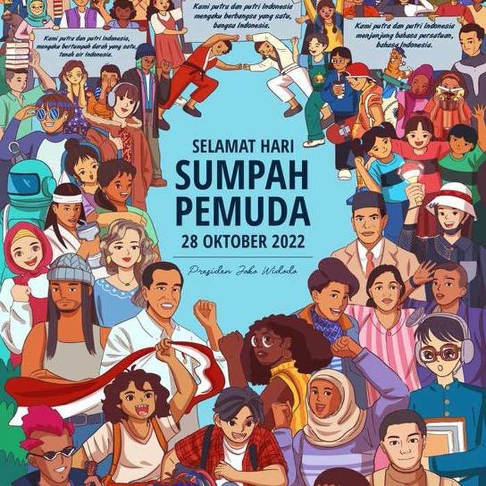 Presiden Jokowi mengunggah poster peringatan Hari Sumpah Pemuda, Jumat 28 Oktober 2022. (Foto: Instagram)