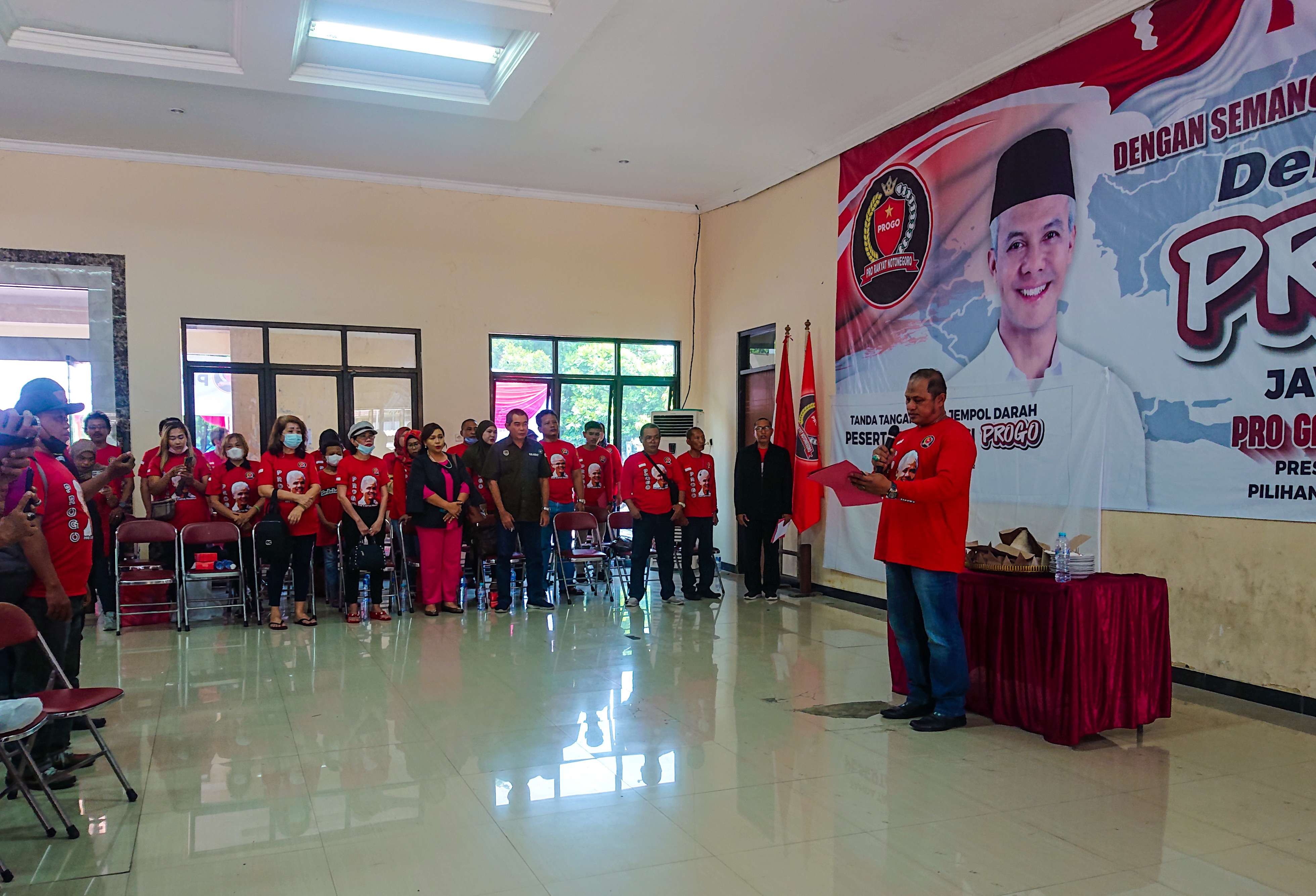 Relawan Progo deklarasikan dukungan kepada Ganjar Pranowo (foto: Aini/Ngopibareng.id)