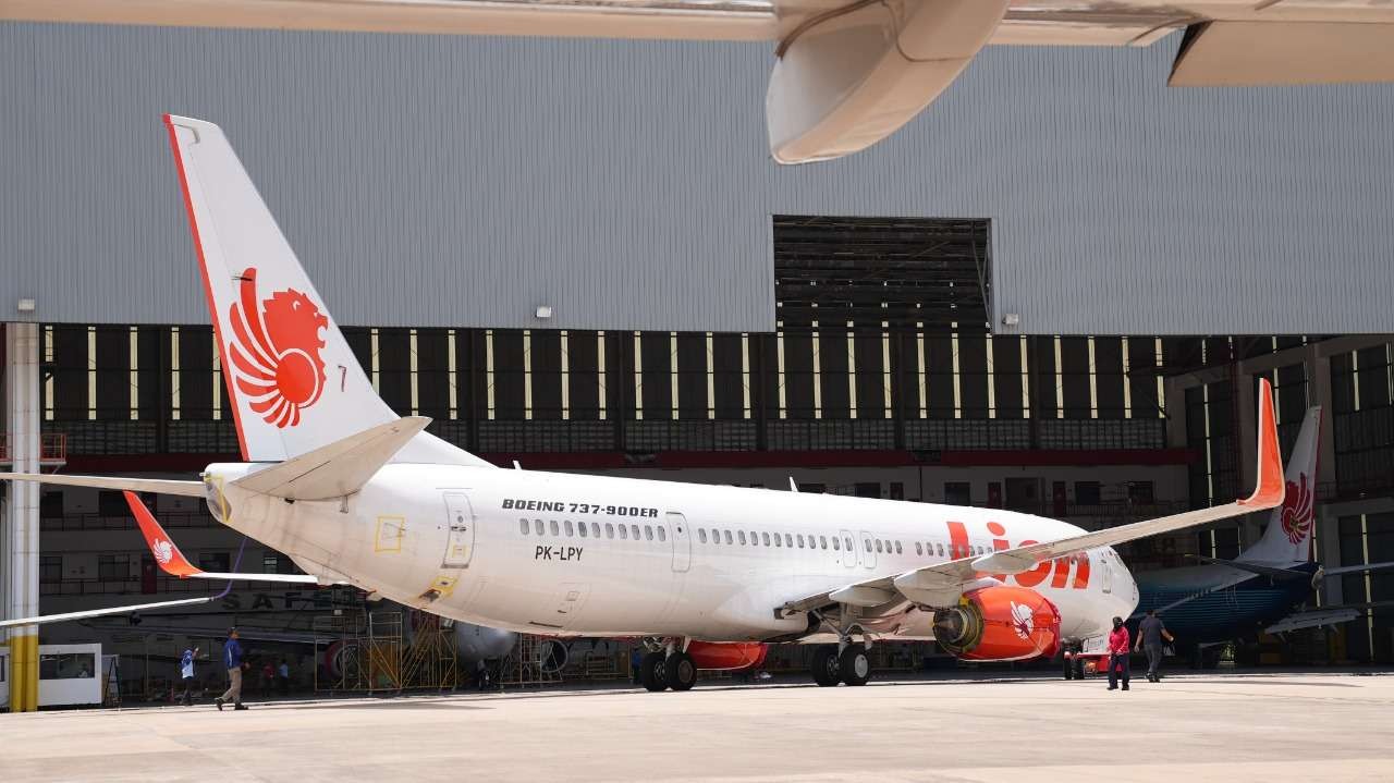 Pesawat Lion Air saat dilakukan pengecekan secara rutin. (Foto: Dokumentasi Lion Air)