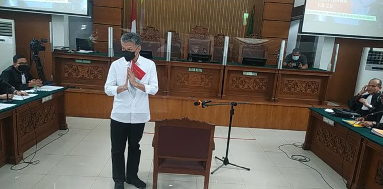 Mantan Karo Paminal Polri Brigjen Hendra Kurniawan, saat sidang kode etik di Jakarta. (Foto: merdeka.com)