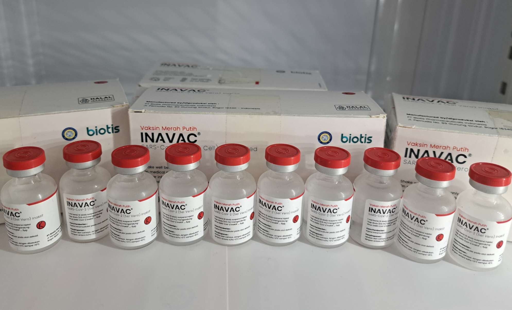 Vaksin Merah Putih INAVAC buatan Unair yang menunggu ijin penggunaan. (Foto: Pita Sari/Ngopibareng.id)