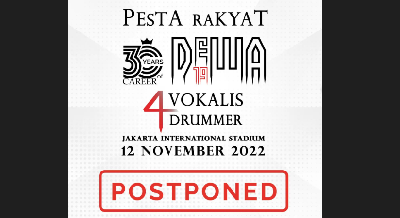 Konser Dewa 19 ditunda hingga 4 Februari 2023 karena alasan keamanan. (Foto: Instagram @dewa19)