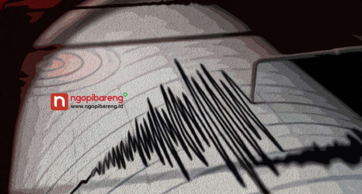 Ilustrasi catatan gempa bumi. (Ilustrasi Ngopibareng.id)