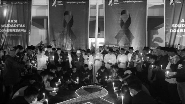 Doa bersama memperingati 40 hari Tragedi Kanjuruhan, Malang (Foto: Humas Pemkot Malang)