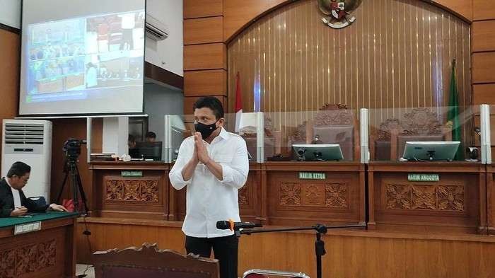 Ferdy Sambo saat sidang di Pengadilan Negeri Jakarta Selatan. (Foto: detik.com)