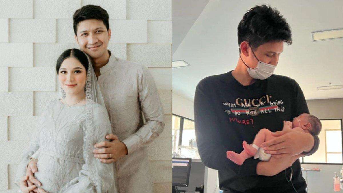 Pasangan Aditya Zoni dan Yasmine Ow dikaruniai seorang bayi laki-laki. Proses kelahiran secara caesar. (Foto: Kolase Instagram)