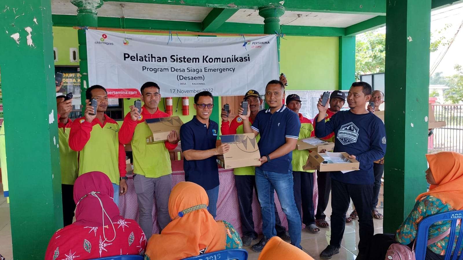 PT Pertamina EP Cepu (PEPC) Zona 12 Regional Indonesia Timur Subholding Upstream Pertamina memberikan dukungan untuk terciptanya kesiapsiagaan warga. (Foto: Dokumentasi PEPC)