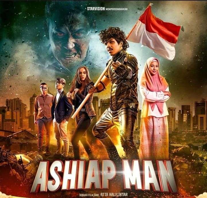 Poster film Ashiap Man, perdana YouTuber Atta Halilintar sebagai sutradara sekaligus pemain. (Foto: StarVision)