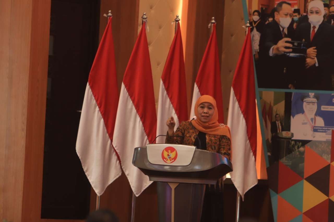 Gubernur Jatim, Khofifah Indar Parawansa. (Foto: Fariz Yarbo/Ngopibareng.id)
