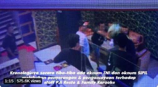 Seorang karyawan karaoke di Boyolali diduga menjadi korban pengeroyokan oknum TNI dan sipil. (Foto: Tangkapan layar Twitter)
