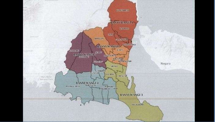 Lima dapil  menjadi rancangan eksisting yang diajukan KPU Banyuwangi untuk pemilu 2024 (foto : istimewa)