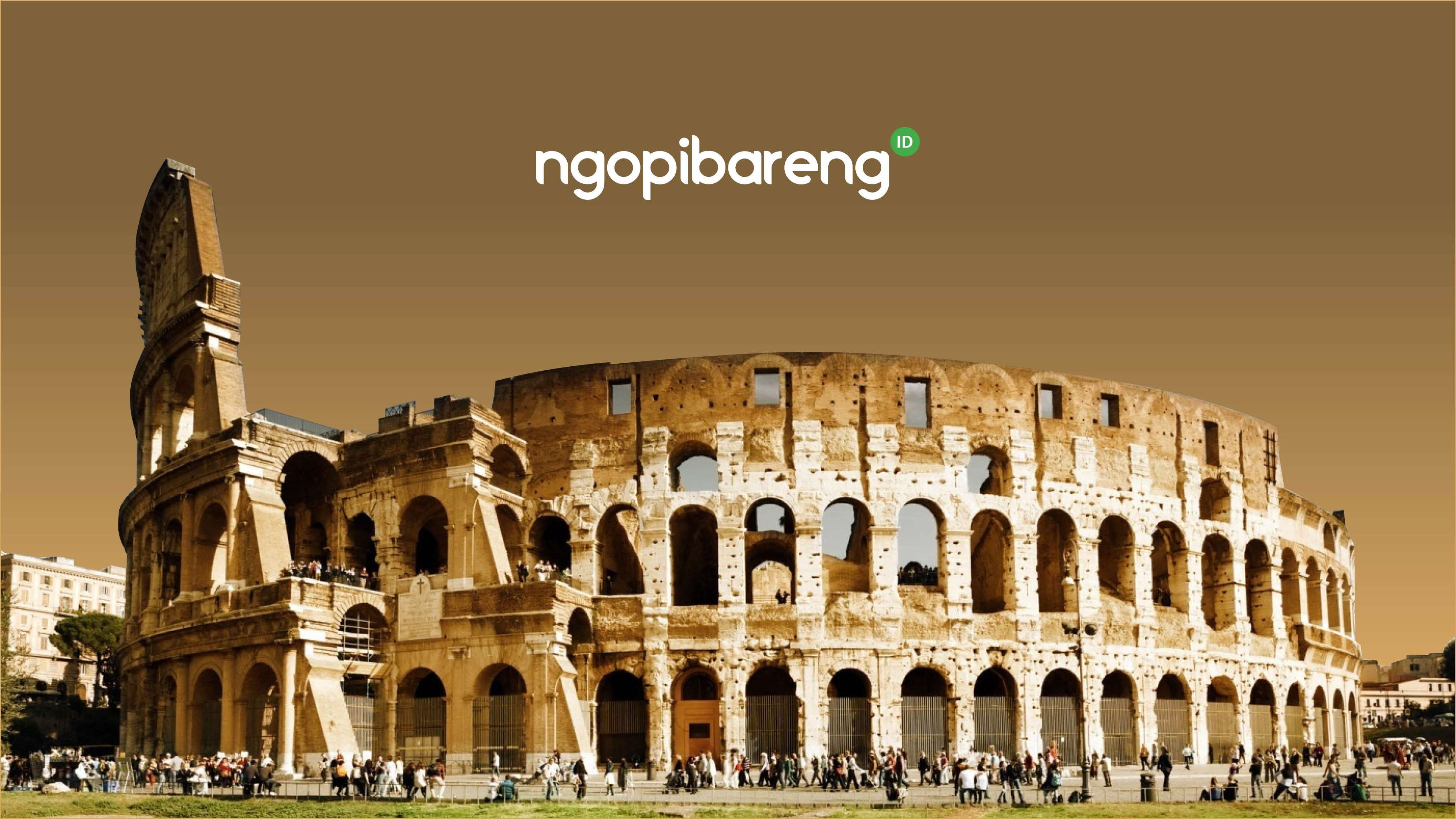 Peninggalan bersejarah Colosseum. (Ilustrasi: Fa Vidhi/Ngopibareng.id)